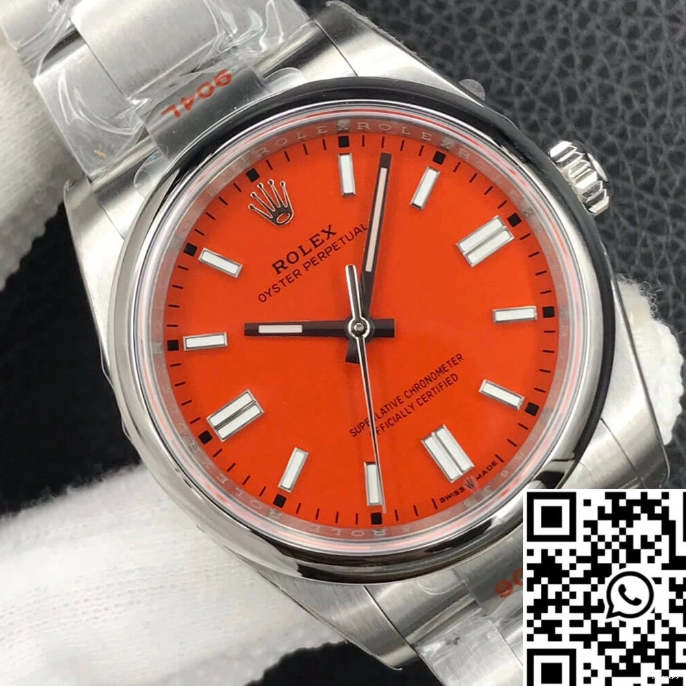 Oyster 36MM Coral Perpetual Rolex M126000-0007 Red Factory Dial EW 0220